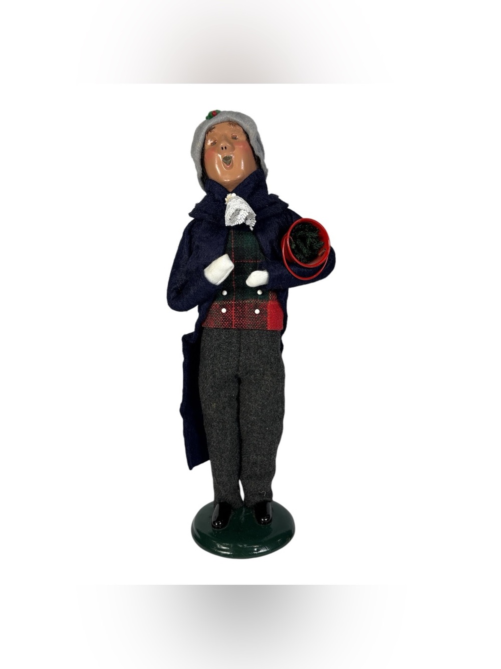 Byers Choice 1996 Carolers Man Limited Edition 76/100 w/ Red Bucket Christmas
